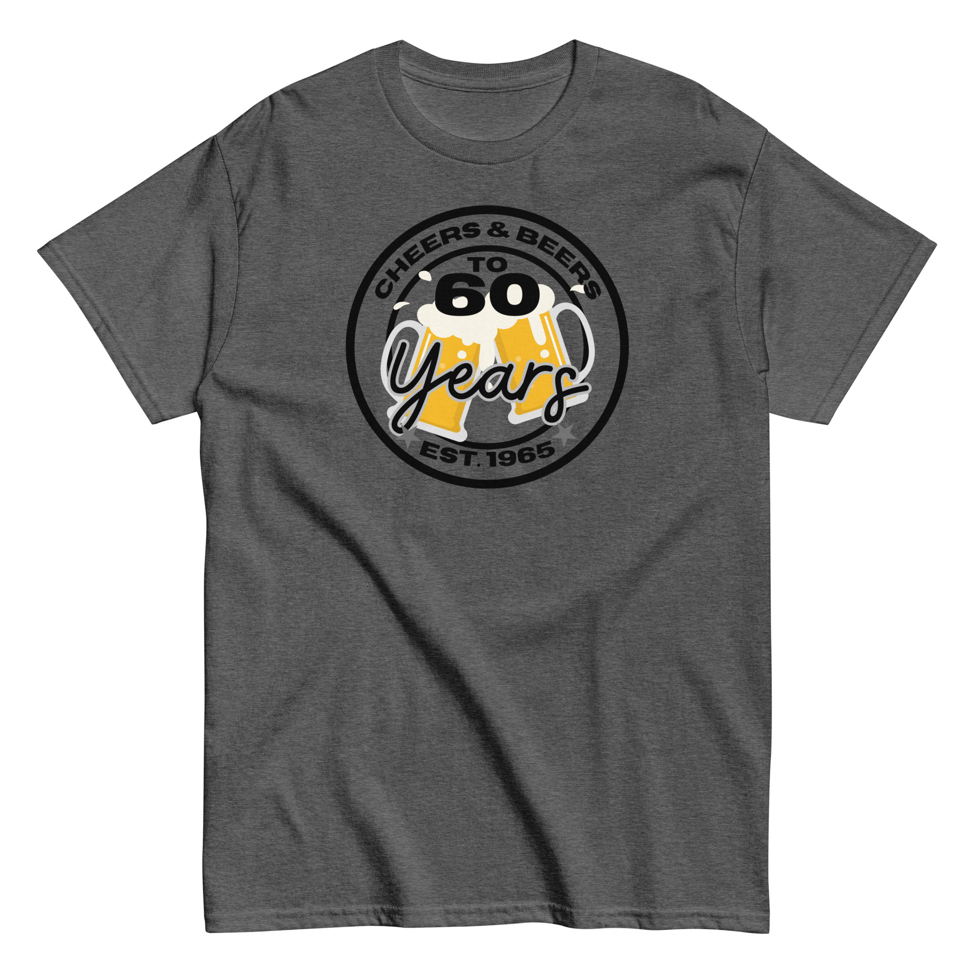 60th Birthday T-shirt Cheers & Beers to 60 Years T-shirt