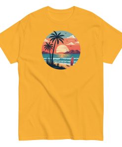 Retro Sunset Beach Surf T-shirt