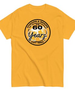 60th Birthday T-shirt Cheers & Beers to 60 Years T-shirt
