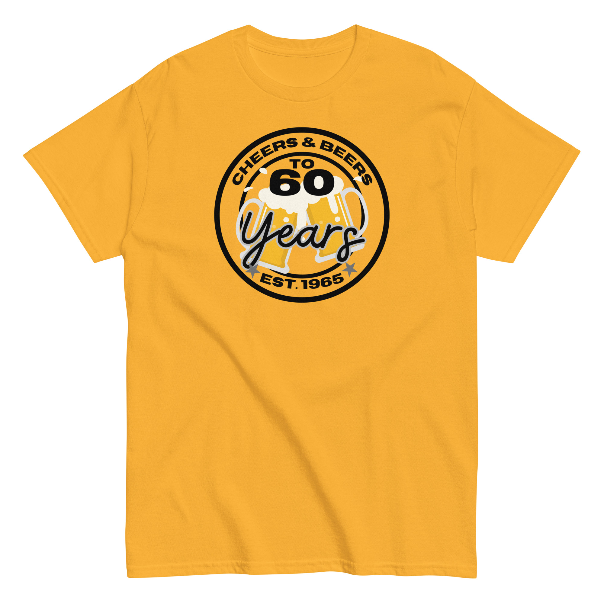 60th Birthday T-shirt Cheers & Beers to 60 Years T-shirt
