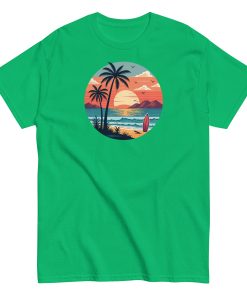 Retro Sunset Beach Surf T-shirt