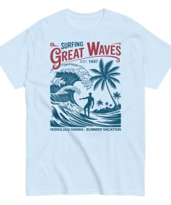 Surfing Great Waves Honolulu Hawaii T-shirt
