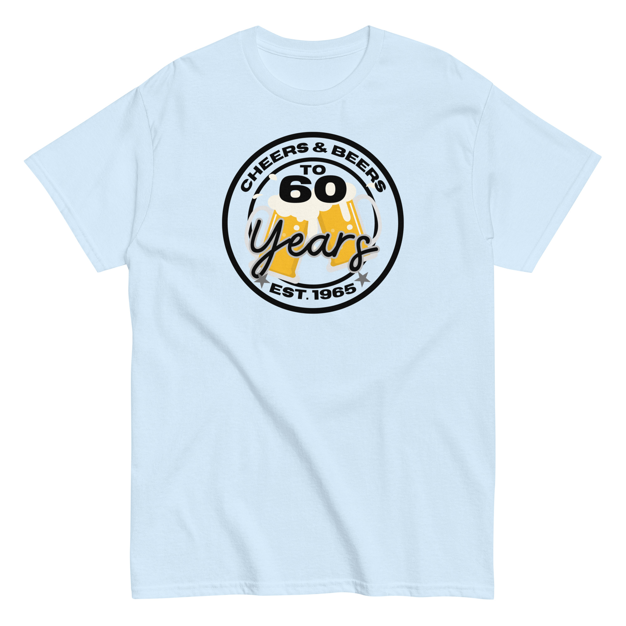 60th Birthday T-shirt Cheers & Beers to 60 Years T-shirt