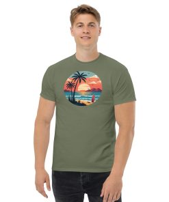 Retro Sunset Beach Surf T-shirt