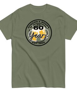 60th Birthday T-shirt Cheers & Beers to 60 Years T-shirt