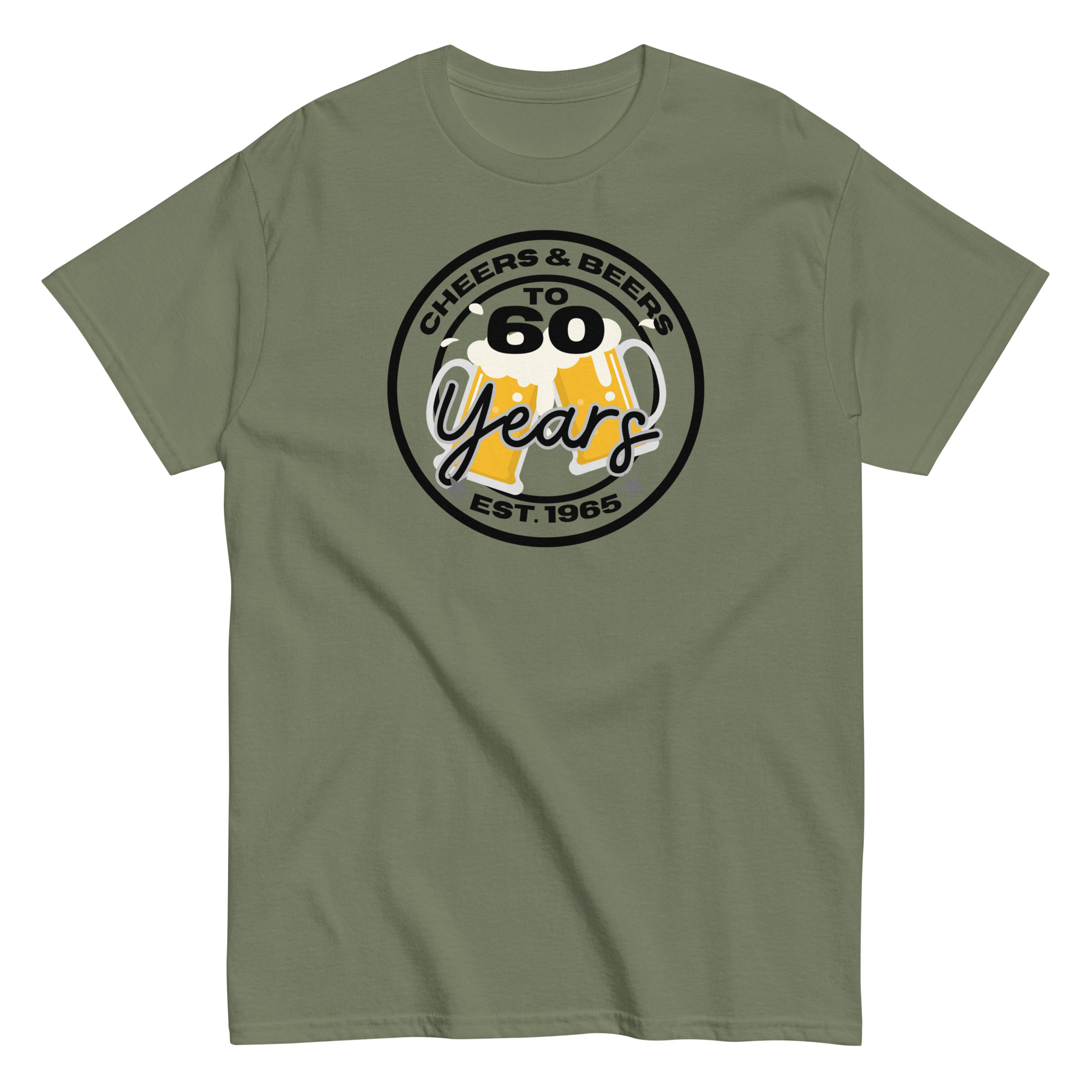 60th Birthday T-shirt Cheers & Beers to 60 Years T-shirt