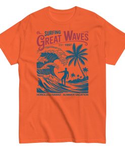 Surfing Great Waves Honolulu Hawaii T-shirt