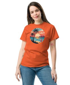 Retro Sunset Beach Surf T-shirt