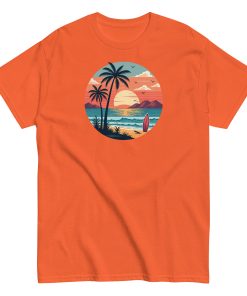 Retro Sunset Beach Surf T-shirt