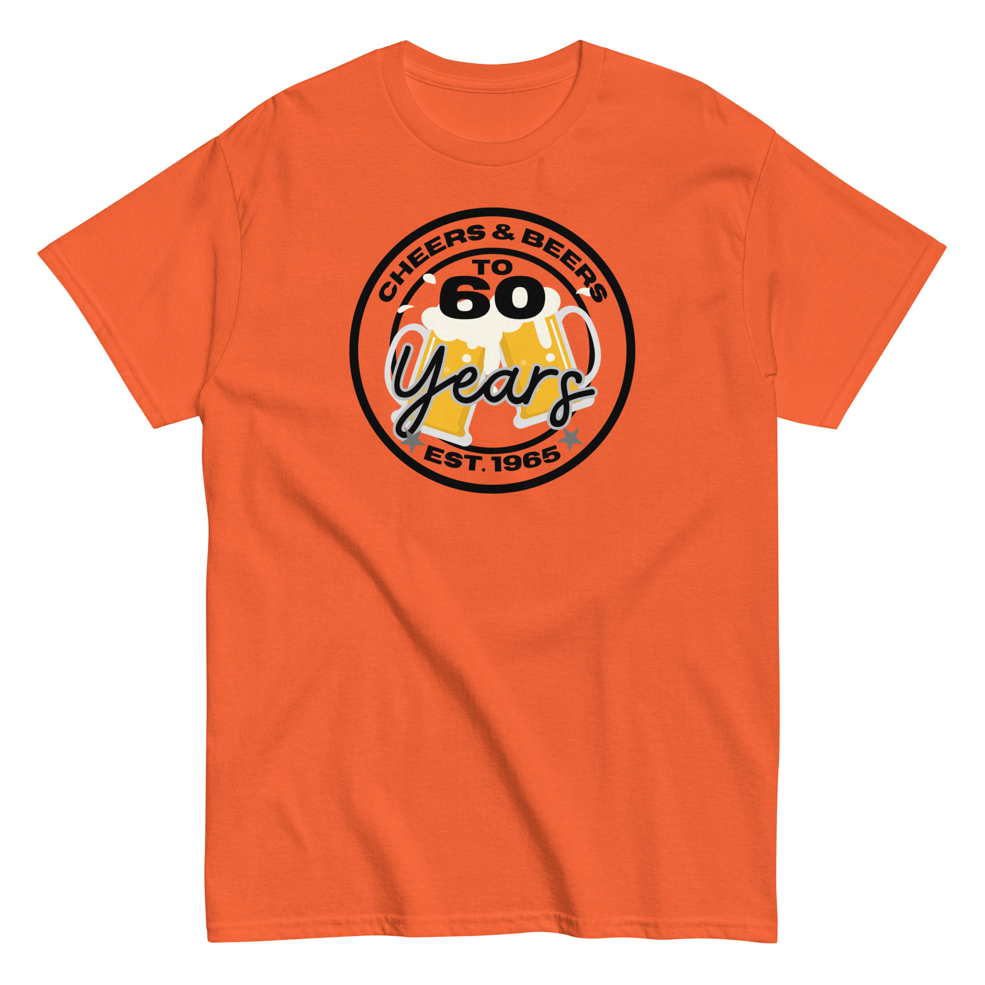 60th Birthday T-shirt Cheers & Beers to 60 Years T-shirt