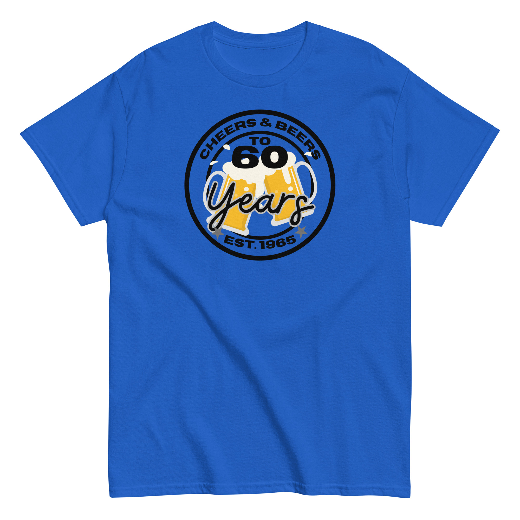60th Birthday T-shirt Cheers & Beers to 60 Years T-shirt