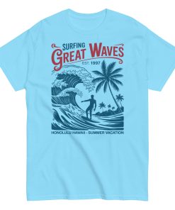 Surfing Great Waves Honolulu Hawaii T-shirt