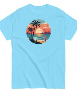 Retro Sunset Beach Surf T-shirt