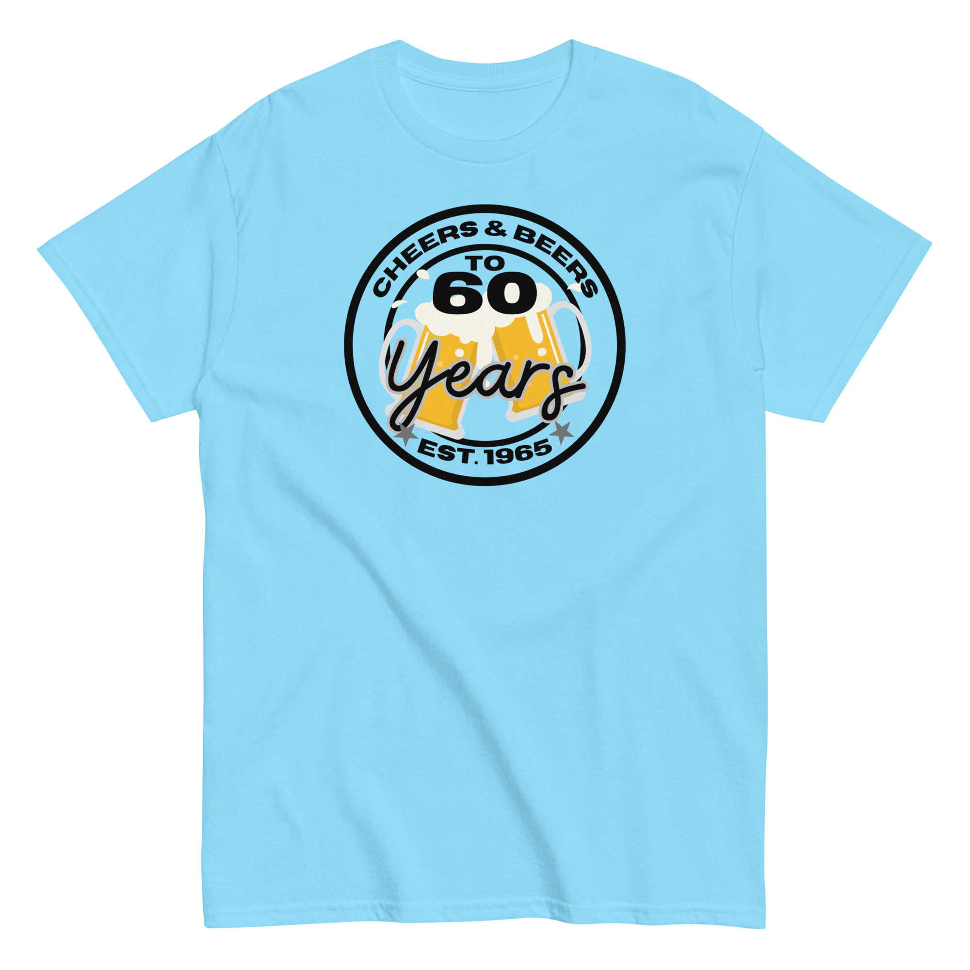 60th Birthday T-shirt Cheers & Beers to 60 Years T-shirt