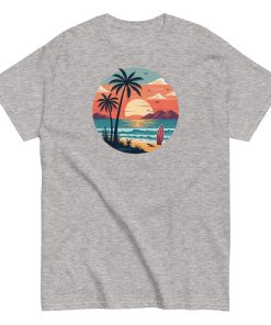 Retro Sunset Beach Surf T-shirt
