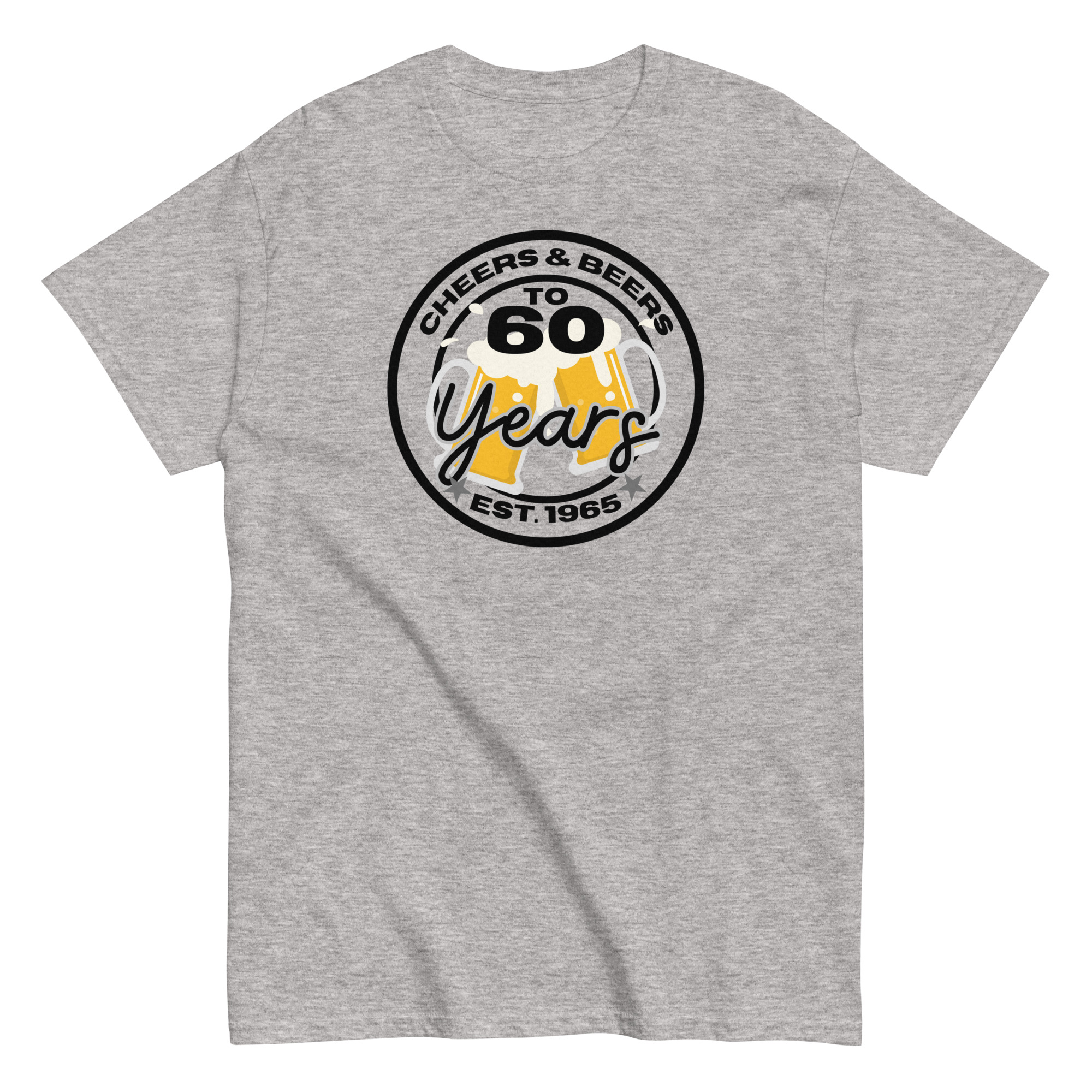60th Birthday T-shirt Cheers & Beers to 60 Years T-shirt