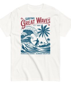 Surfing Great Waves Honolulu Hawaii T-shirt