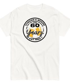 60th Birthday T-shirt Cheers & Beers to 60 Years T-shirt
