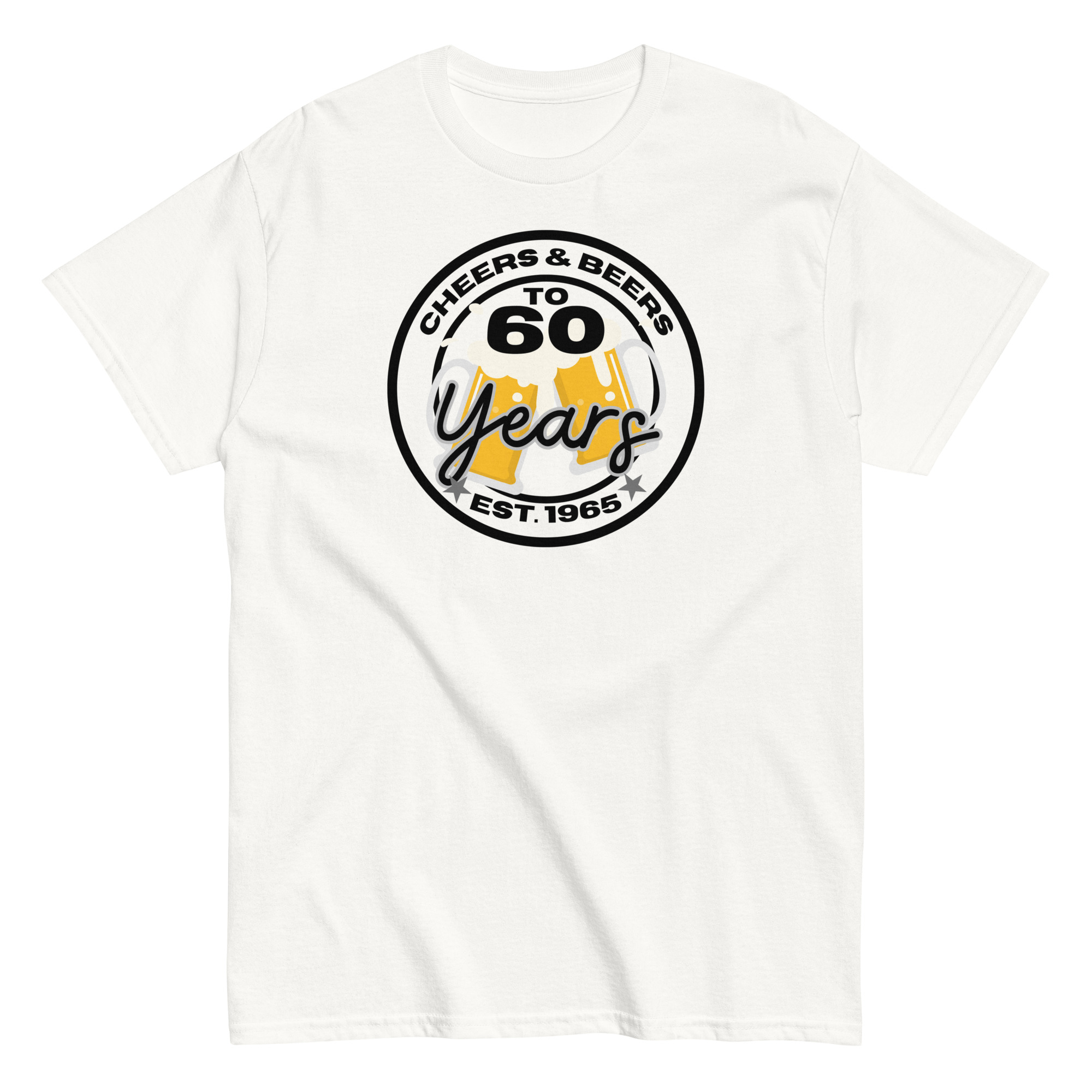 60th Birthday T-shirt Cheers & Beers to 60 Years T-shirt