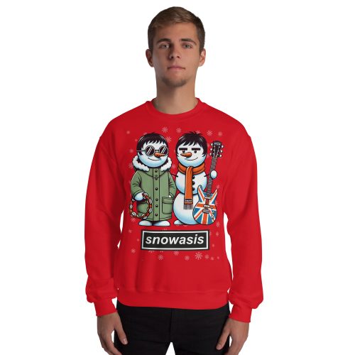 Snowasis Oasis Christmas Jumper Liam & Noel Gallagher Snowmen