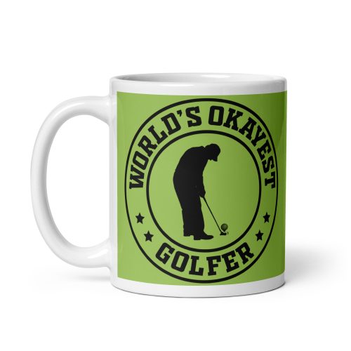 World’s Okayest Golfer mug – funny golf mug