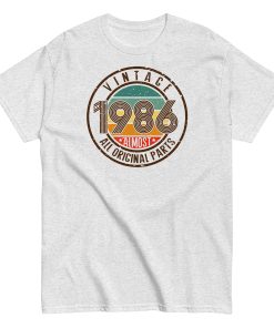 Vintage 1986 All Original Parts T-shirt 86 Birthday Tee