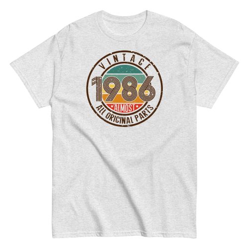 Vintage 1986 All Original Parts T-shirt 86 Birthday Tee