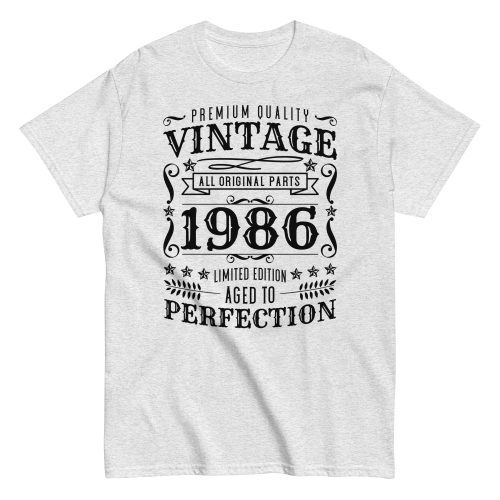 Vintage 1986 Aged To Perfection T-Shirt Birthday Gift