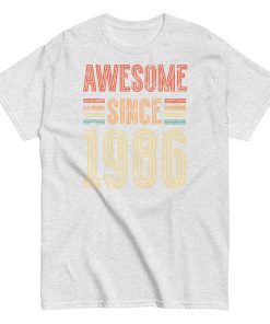 Awesome Since 1986 Retro Birthday Gift T-shirt