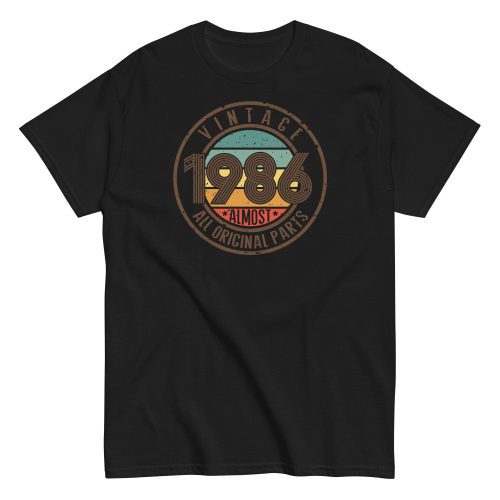 Vintage 1986 All Original Parts T-shirt 86 Birthday Tee