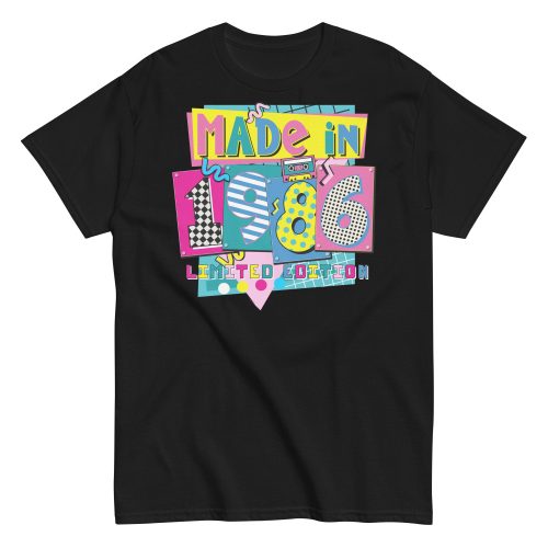 Made in 1986 Retro 80’s T-shirt 1986 Birthday Gift