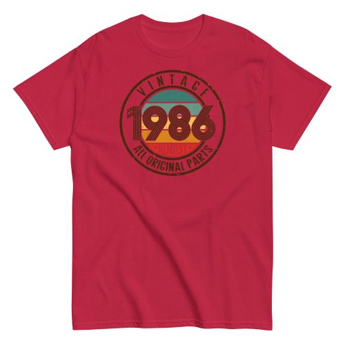 Vintage 1986 All Original Parts T-shirt 86 Birthday Tee