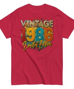Vintage 1986 Limited Edition Birthday 86 T-shirt