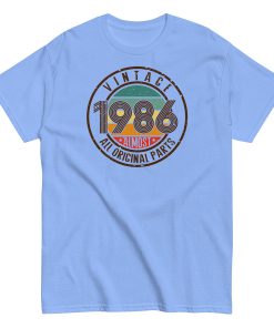 Vintage 1986 All Original Parts T-shirt 86 Birthday Tee