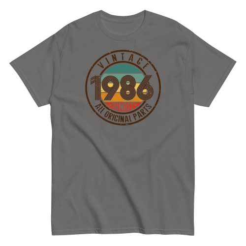 Vintage 1986 All Original Parts T-shirt 86 Birthday Tee