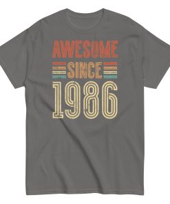 Awesome Since 1986 Retro Birthday Gift T-shirt