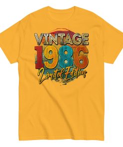 Vintage 1986 Limited Edition Birthday 86 T-shirt