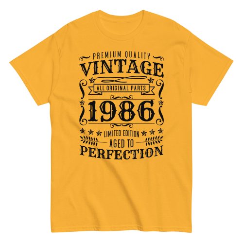 Vintage 1986 Aged To Perfection T-Shirt Birthday Gift