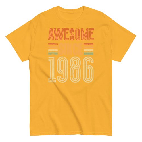 Awesome Since 1986 Retro Birthday Gift T-shirt