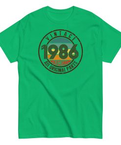 Vintage 1986 All Original Parts T-shirt 86 Birthday Tee