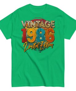 Vintage 1986 Limited Edition Birthday 86 T-shirt