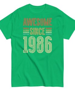 Awesome Since 1986 Retro Birthday Gift T-shirt