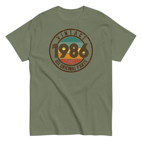 Vintage 1986 All Original Parts T-shirt 86 Birthday Tee