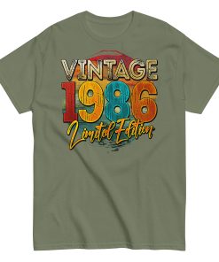 Vintage 1986 Limited Edition Birthday 86 T-shirt
