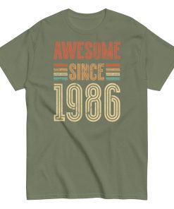 Awesome Since 1986 Retro Birthday Gift T-shirt