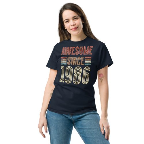 Awesome Since 1986 Retro Birthday Gift T-shirt