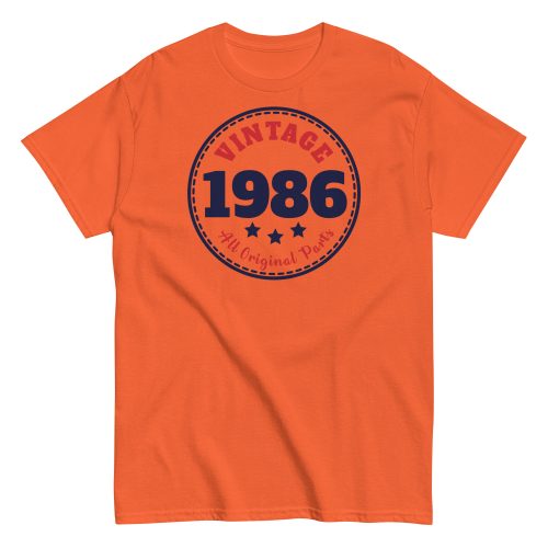 Vintage 1986 All Original Parts Retro T-shirt