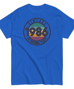 Vintage 1986 All Original Parts T-shirt 86 Birthday Tee