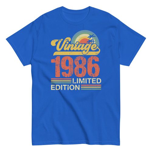 Vintage 1986 Limited Edition T-shirt 86 Birthday Gift