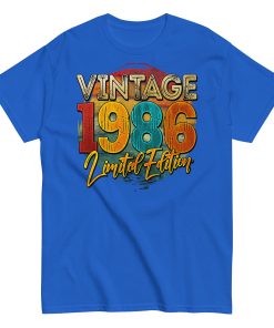 Vintage 1986 Limited Edition Birthday 86 T-shirt